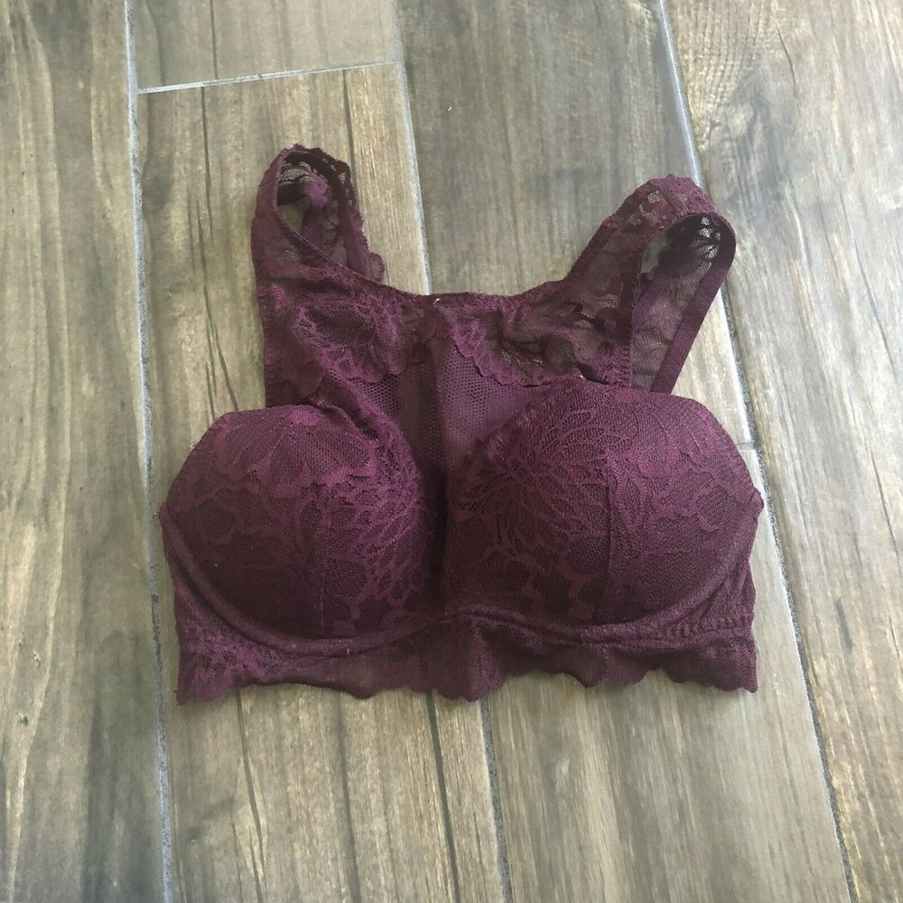 Victorias Secret PINK  Push Up Lace Bralette Size